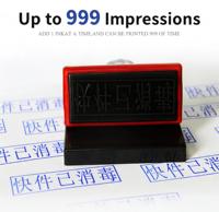 Tampon photosensible personnalisé gravé avec nom, téléphone, code QR, spécifications complètes, encre multicolore, sceau personnel photosensible