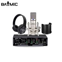 Moniteurs d'enregistrement en studio professionnels Haut-parleur Microphone Casque Carte son