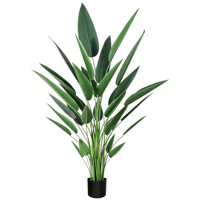 Arbre artificiel Oiseau de paradis à feuillage uniforme pour résoudre les problèmes d'apparence incohérente des plantes dans les projets de décoration d'hôtels