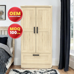 Armoire contemporaine moderne en bois aggloméré personnalisable Fabrication de Malaisie Taille Options de couleur disponibles Chambre à coucher Salle de sport Hôtel - Product Image 1