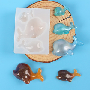 Moule en silicone Dauphin pour résine époxy et pâtisserie, outil artisanal thème océan 50-1542-D - Product Image 2