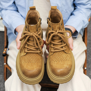 Botas <span class=keywords><strong>Martin</strong></span> Transpirables de Verano para Hombre, Versátiles, con Suela Gruesa, Aumentan la Altura, Botas de Trabajo, Zapatos para Exteriores, Zapatos Personalizados - Product Image 3