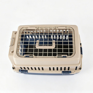 Jaula de Plástico para Perros en Stock de Fábrica, Transportín Portátil de Doble Puerta para Mascotas, Ideal para Transporte Aéreo y en Coche - Product Image 1