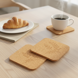 Sous-verres vierges en liège naturel Dingye Factory, isolants thermiques, antidérapants, réutilisables pour la maison, le bar et le bricolage, logo personnalisé, vente en gros - Product Image 2