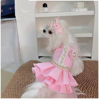 Robes pour chiens élégantes et chaudes en rose, très vendues pour l'hiver, manteaux et jupes pour animaux de compagnie