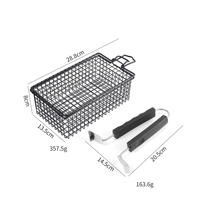 Outils et accessoires pour barbecue, panier à légumes antiadhésif portable, grille de cuisson en fil métallique pour le camping en plein air