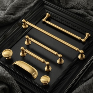 JoyLife Luxe Franse messing kleine kledingkastknoppen Amerikaans goud massief koperen ladeknoppen met één gat - Product Image 5