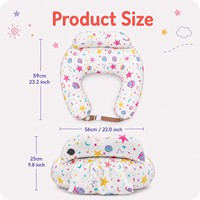 Oreiller d'allaitement en forme de U OEM ODM avec ceinture de sécurité réglable, oreiller d'alimentation confortable et portable pour bébés de 0 à 12 mois