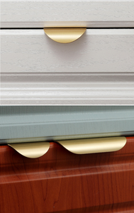 Bestseller Boerenhuis Bladsvormig Modern Licht Luxe Meubilair Ladekast Messing Handvat Keuken Garderobe Ladeknop Messing Deurknop - Product Image 3