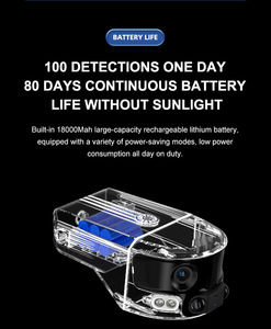 Caméra solaire 8MP 4K à double objectif Carte SIM 4G IP66 Étanche Extérieure WIFI Solaire PTZ 4G Système de caméra de vidéosurveillance à panneau solaire - Product Image 4