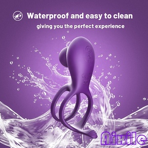 Anello vibrante per pene e testicoli con stimolazione clitoridea, vibratore di coppia per uomo, giocattoli sessuali per adulti con 10 modalità di vibrazione - Product Image 5