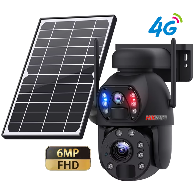 New Arrived Hd Metal Case 4g Solar Camera Dual Lens 20x Zoom Pir Human Detection Camera Outdoor Waterpr for Homeoof Ip66 Cctv