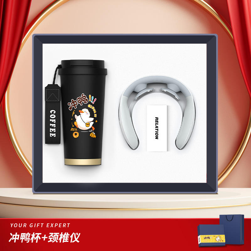 [Ensemble deux pièces édition spéciale] Masseur de colonne cervicale Lily of the Valley Cup (noir)