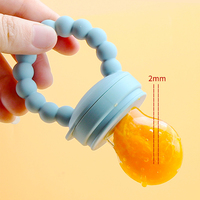 Voedingsveilige siliconen baby fruitvoeder speen set met 3 speenjes BPA vrij baby bijtring siliconen fruitvoeder