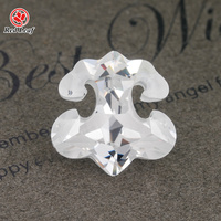 Pierre précieuse en zircone cubique blanche de forme spéciale Redleaf, qualité 5A, coupe glacée, pour la fabrication de bijoux personnalisés, vente en gros