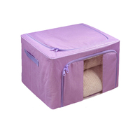 Grand sac de literie pliable Boîte de rangement pour vêtements Couette Sac de rangement en tissu Étui pliable lavable à fermeture éclair avec poignée