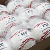 OEM pour ballon de baseball standard de compétition de 9 pouces en cuir de vachette avec logo personnalisé