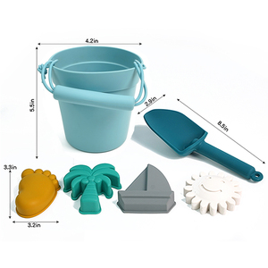 Personnalisé sans Bpa Eco Portable sable jouets de <span class=keywords><strong>plage</strong></span> seau pelle jouets de <span class=keywords><strong>plage</strong></span> pour enfants <span class=keywords><strong>Silicone</strong></span> <span class=keywords><strong>plage</strong></span> jouet ensemble - Product Image 3