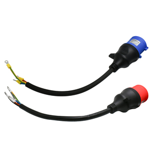 Slocable TUV 3PIN 16A 250V H07BZ5-F 11mm diamètre 0.6m longueur sans détection de température <span class=keywords><strong>prise</strong></span> industrielle européenne - Product Image 1