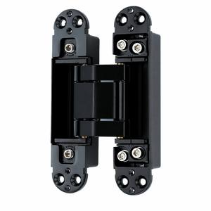 Bisagra Oculta Ajustable en 3D para Puerta, Carga de 60 kg, 140x30 mm, Aleación de Zinc, Negro Mate, Bisagra Invisible para Proyectos de Puertas de Madera Pesada - Product Image 1