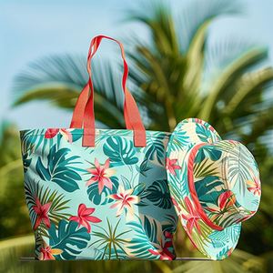 2024 <b>Summer</b> Outdoor Travel <b>Handbag</b> with Customizable Logo Wholesale Women's Beach Fedora Hat with Zipper Closure Two Handles - Product Image 1