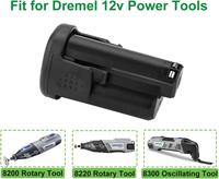 Batterie d'outil de remplacement pour Dremel 12V B812-02 B812-03 B812-01 fonctionne avec Dremel 8200 8220 8300 outil sans fil