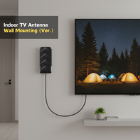 Antenne VHF UHF longue portée Antop pour signaux TV numériques, amplifiée, dipôle, réflecteur, performance élevée intégrée de 28 dB