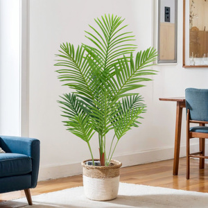 Palmera artificial de 4 pies y <span class=keywords><strong>Dypsis</strong></span> <span class=keywords><strong>Lutescens</strong></span> son plantas verdes en maceta adecuadas para sala de estar interior y decoración al aire libre - Product Image 3