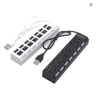 Hub USB 2.0 multiport 7 ports avec adaptateur secteur pour ordinateur – Nouveauté !