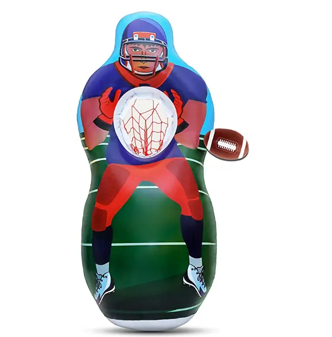 Inflatable hai mặt bóng chày & bóng đá Mục tiêu thiết lập thổi lên đồ chơi với mềm bóng đá, bóng chày & Inflatable BAT vui vẻ quăng trò chơi