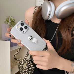 Zenos personnalisé série Logo14 en cuir PU pour étui de téléphone portable <span class=keywords><strong>Smiley</strong></span> Face Cartoon pour IPhone15 couleur unie OEM - Product Image 2