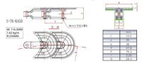 K325/K450/K550 Convoyeur à 360 degrés, Table en forme de U 304 SUS/POM Plaque de chaîne de sushi pour la restauration
