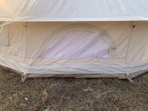 Tente cloche imperméable et respirante 100% coton, <span class=keywords><strong>yourte</strong></span> rétro et luxueuse avec poêle, grande auvent utilisable en quatre saisons - Product Image 4