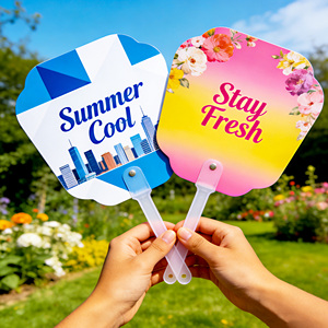 Custom Shape Plastic Hand Fans-Durable Creative Unique Designs for Promotional Advertising | Holysmith Brand
