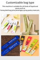 Leverancier Automatische Honing Sap Energie Vloeibare Fruit Dranken Gelei Speciale Onregelmatige Stick Fles Vulling Verpakkingsmachine China