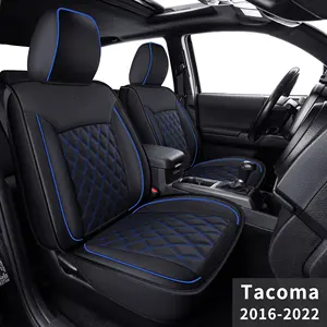 トヨタタコマ2005-2023用の完全に在庫のあるベストレザー通気性カーシートカバークッション
