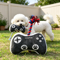 Jouet en peluche pour chien, contrôleur de jeu pour animaux de compagnie, durable, résistant aux morsures, couineur, avec corde nouée