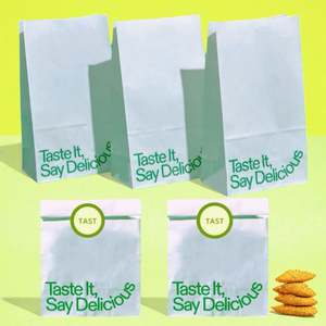 Bolsas de Papel Kraft Blancas Personalizadas para Llevar, Bolsas para Café, Hamburguesas, Impresión de Logotipo en Bolsas de Comida Rápida para Restaurantes, Bolsas para Almuerzo, Panadería - Product Image 1
