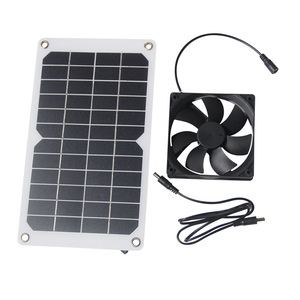 มาซูโยชิ มิตสึพัดลมแผงโซลาร์เซลล์ 10W 12V พัดลมดูดอากาศสำหรับสัตว์เลี้ยง ใช้พลังงานแสงอาทิตย์ สำหรับไก่ สุนัข แมว - Product Image 1