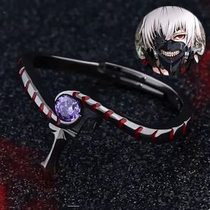 Anime <span class=keywords><strong>Tokyo</strong></span> <span class=keywords><strong>Ghoul</strong></span> <span class=keywords><strong>anillo</strong></span> Kaneki Ken Keel gótico Punk ajustable Halloween Cosplay accesorios de moda - Product Image 2