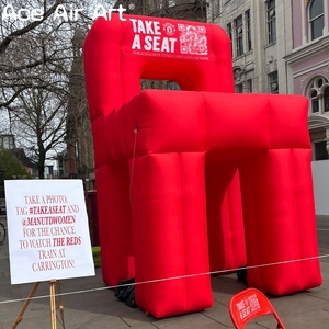 Tùy chỉnh màu Đỏ <span class=keywords><strong>Inflatable</strong></span> ghế mô hình khổng lồ Blow-up ghế bóng cho quảng cáo hoặc các sự kiện - Product Image 1