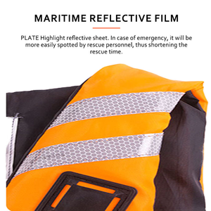 <span class=keywords><strong>Gilet</strong></span> <span class=keywords><strong>de</strong></span> <span class=keywords><strong>sauvetage</strong></span> adulte robuste en Oxford, grande flottabilité, portable, pour secours d'urgence, réfléchissant, certifié CE, pour la côte et les zones intérieures - Product Image 3