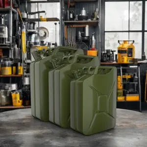 20 Liter Metalen Jerrycan Benzine Roestvrijstalen Brandstof Jerry Gas Blikjes Watertank 20l Met Kraantuit Jerrycan