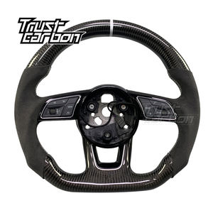 Volant sport en fibre de carbone personnalisé avec poignées en microfibre et support LED pour <span class=keywords><strong>Audi</strong></span> <span class=keywords><strong>A4</strong></span> S4 A5 S3 Q5 2016-2022 Avant <span class=keywords><strong>40</strong></span> <span class=keywords><strong>TFSI</strong></span> - Product Image 1