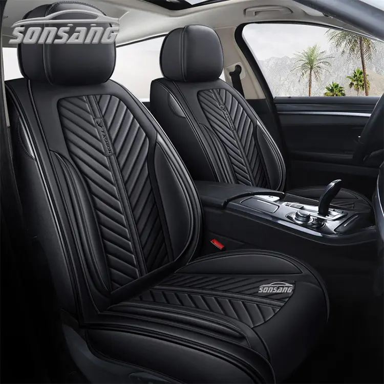 Factory Price Fashion Universal PU Leather Car Seat Covers With Customized