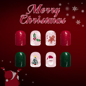Autocollants <span class=keywords><strong>pour</strong></span> ongles de Noël, Père Noël, bonhomme en pain d'épices, flocons de neige, autocollants 3D <span class=keywords><strong>pour</strong></span> ongles, rouge, vert, paillettes, décorations de <span class=keywords><strong>manucure</strong></span> de Noël - Product Image 5