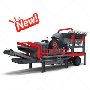 Concasseur à mâchoires mobile pour roches de granit et minerais - Product Image 1