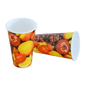 Impresión flexográfica de 12oz de jugo de fruta de la taza de papel hecho en Vietnam
