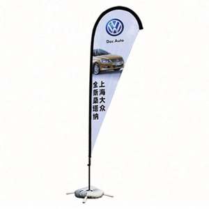 Drapeaux publicitaires numériques extérieurs personnalisés en forme de goutte d'eau, impression numérique simple face, vente en gros d'usine - Product Image 4