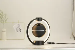 360 Rotating Magnetic Levitation Suspension Bluetooth Stereo Egg Speaker With Led Light